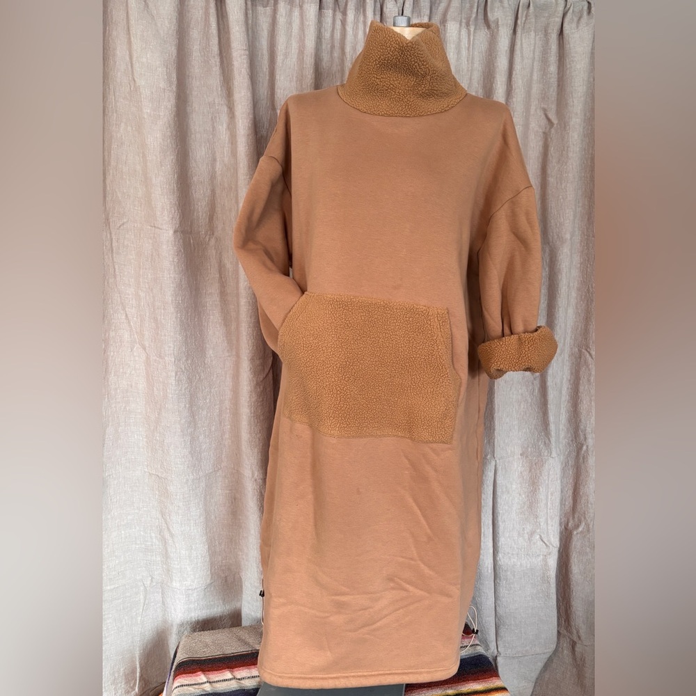 Nap Brown Fleece Sweatshirt Dress